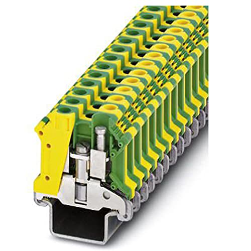 PHOENIX CONTACT USLKG 10 N-1 Schutzleiter-Reihenklemme, 20-6 AWG, 10.2mm Breite, 0.5 mm² - 16 mm² Querschnitt, Grün/Gelb, 50 Stück PHOENIX CONTACT USLKG 10 N-1 Schutzleiter-Reihenklemme, 20-6 AWG, 10.2mm Breite, 0.5 mm² - 16 mm² Querschnitt, Grün/Gelb, 50 Stück von PHOENIX CONTACT
