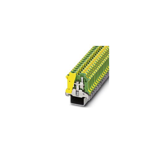 PHOENIX CONTACT USLKG 6 N-1 Schutzleiter Reihenklemme, Schraubanschluss, 2 Anschlüsse, 1 Polzahl, 0.2mm²-10mm² Querschnitt, 24-8 AWG, 8.2mm Breite, Grün/Gelb, 50 Stück PHOENIX CONTACT USLKG 6 N-1 Schutzleiter Reihenklemme, Schraubanschluss, 2 Anschlüsse, 1 Polzahl, 0.2mm²-10mm² Querschnitt, 24-8 AWG, 8.2mm Breite, Grün/Gelb, 50 Stück von PHOENIX CONTACT