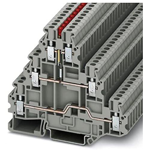 PHOENIX CONTACT UT 2,5-3L-LA24RDOM component terminal block with screw connection, 6 number of connections, AWG 26-12, 2.5mm² nominal cross-section, gray, 50 pieces PHOENIX CONTACT UT 2,5-3L-LA24RDOM component terminal block with screw connection, 6 number of connections, AWG 26-12, 2.5mm² nominal cross-section, gray, 50 pieces von PHOENIX CONTACT