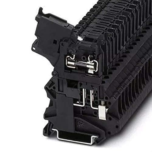 PHOENIX CONTACT UT 4-HESI (5X20) Sicherung Modularer Klemmenblock mit Schraubanschluss, 2 Anzahl Anschlüsse, AWG 26 - 10, 4mm² Nennquerschnitt, Schwarz von PHOENIX CONTACT