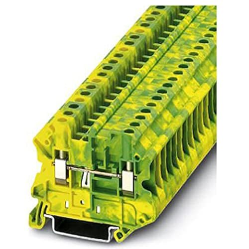 PHOENIX CONTACT UT 4-MTD-PE Modularer Erdungsklemmenblock mit Schraubanschluss, 2 Anzahl Anschlüsse, AWG 26 - 10, 4mm² Nennquerschnitt, Grün/Gelb, 50 Stück PHOENIX CONTACT UT 4-MTD-PE Modularer Erdungsklemmenblock mit Schraubanschluss, 2 Anzahl Anschlüsse, AWG 26 - 10, 4mm² Nennquerschnitt, Grün/Gelb, 50 Stück von PHOENIX CONTACT