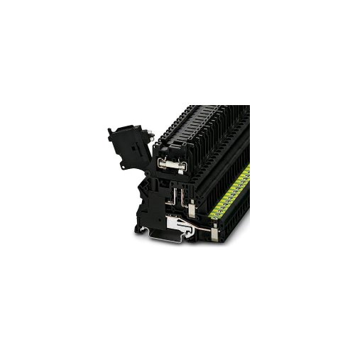 PHOENIX CONTACT UT 4-PE/HESILED 24 (5X20) Sicherung Modularer Klemmenblock mit Schraubanschluss, 2 Anzahl Anschlüsse, AWG 26 - 10, 4mm² Nennquerschnitt, Schwarz, 50 Stück von PHOENIX CONTACT
