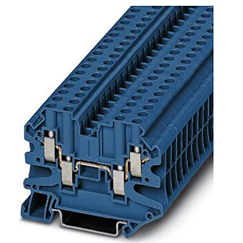 PHOENIX CONTACT UT 4-QUATTRO HV BU Vieradriger Universalklemmenblock mit Schraubanschluss, 4 Anzahlen, AWG 26 - 10, 4mm² Nennquerschnitt, Blau, 50 Stück PHOENIX CONTACT UT 4-QUATTRO HV BU Vieradriger Universalklemmenblock mit Schraubanschluss, 4 Anzahlen, AWG 26 - 10, 4mm² Nennquerschnitt, Blau, 50 Stück von PHOENIX CONTACT