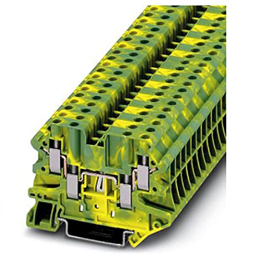 PHOENIX CONTACT UT 4-QUATTRO-PE Modularer Erdungsklemmenblock mit Schraubanschluss, 4 Anzahl der Anschlüsse, AWG 26 - 10, 4mm² Nennquerschnitt, Grün/Gelb, 50 Stück PHOENIX CONTACT UT 4-QUATTRO-PE Modularer Erdungsklemmenblock mit Schraubanschluss, 4 Anzahl der Anschlüsse, AWG 26 - 10, 4mm² Nennquerschnitt, Grün/Gelb, 50 Stück von PHOENIX CONTACT