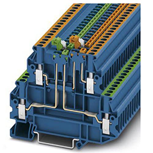 PHOENIX CONTACT UTT 2,5-2MT-P/P BU Messerklemmenblock mit Testschrauben zum Einsetzen der Teststecker Abklemmen, 4 Anzahl der Anschlüsse, AWG 26 - 12, 2.5mm² Nennquerschnitt, Blau, 50 Stück PHOENIX CONTACT UTT 2,5-2MT-P/P BU Messerklemmenblock mit Testschrauben zum Einsetzen der Teststecker Abklemmen, 4 Anzahl der Anschlüsse, AWG 26 - 12, 2.5mm² Nennquerschnitt, Blau, 50 Stück von PHOENIX CONTACT