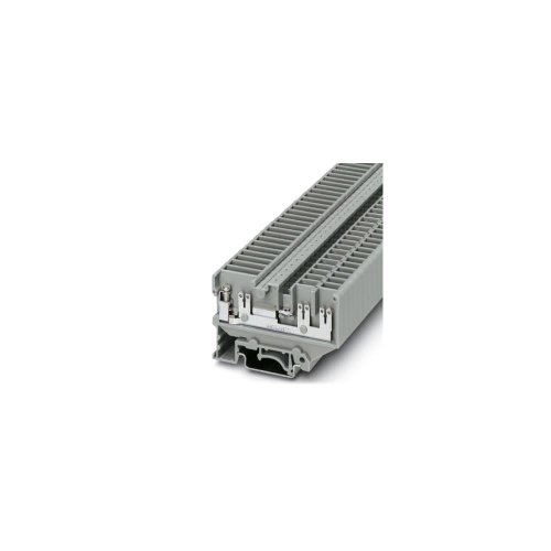 PHOENIX CONTACT UVKB 4-FS(6-2,8-0,8) Durchführungsklemmenblock mit Schraub- / Aufsteckanschluss, 4 Anzahl der Anschlüsse, AWG 24 - 12, Grau, 50 Stück von PHOENIX CONTACT