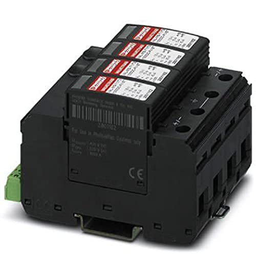 PHOENIX CONTACT VAL-MS-T1/T2 1000DC-PV/3+V-FM/32 Blitzstrom für 2-Polige Isolierte und Geerdete PV-Gleichspannungssysteme 1000V DC, 4 Poliges Basiselement mit Fernmeldekontakt, 32 Stück PHOENIX CONTACT VAL-MS-T1/T2 1000DC-PV/3+V-FM/32 Blitzstrom für 2-Polige Isolierte und Geerdete PV-Gleichspannungssysteme 1000V DC, 4 Poliges Basiselement mit Fernmeldekontakt, 32 Stück von PHOENIX CONTACT
