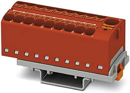 Phoenix Contact CONTACT PTFIX 10/18X4-NS35 RD Verteilerblock, Anzahl der Anschlüsse 19, Querschnitt 0,5 mm² - 10 mm², AWG 20 - 6, Breite 28,6 mm, Rot, 8 Stück Phoenix Contact CONTACT PTFIX 10/18X4-NS35 RD Verteilerblock, Anzahl der Anschlüsse 19, Querschnitt 0,5 mm² - 10 mm², AWG 20 - 6, Breite 28,6 mm, Rot, 8 Stück von PHOENIX CONTACT