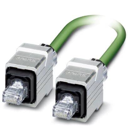 Phoenix Contact Ethernetkabel Cat.5e, 5m, Grün Patchkabel, A RJ45 Geschirmt Stecker, B RJ45 von PHOENIX CONTACT