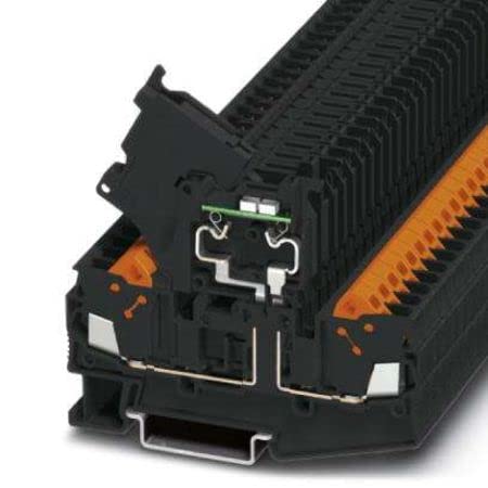 Phoenix Contact QTC 2,5-HESILA Reihenklemme mit Sicherungshalter Einfach Schwarz, 250 V, Packung a 50 Stück von PHOENIX CONTACT