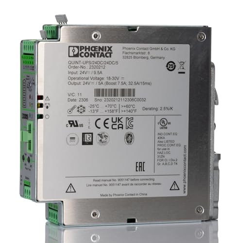 Phoenix Contact QUINT-UPS DIN-Schienen USV Stromversorgung 120W, 24V dc / 40A Phoenix Contact QUINT-UPS DIN-Schienen USV Stromversorgung 120W, 24V dc / 40A von PHOENIX CONTACT