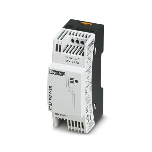 Phoenix Contact STEP-PS/1AC/24DC/0.75 2-Kanal Switch-Mode DIN-Schienen Netzteil 18W, 85 → 264V ac, 24V dc / 750mA von PHOENIX CONTACT
