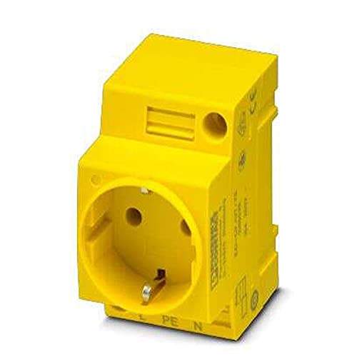 Phoenix Contact Steckdose DIN-Schienen-Montage 1-fach Innenbereich Gelb / 16A, Packung a 5 Stück von PHOENIX CONTACT