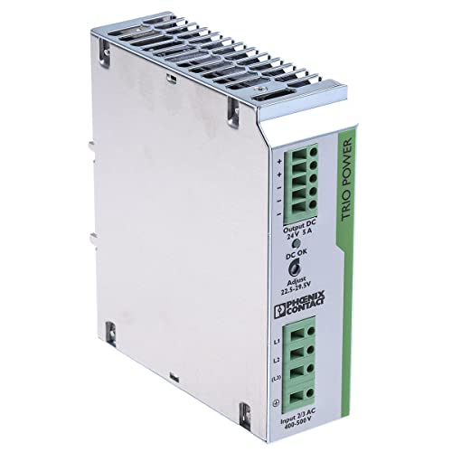 Phoenix Contact TRIO-PS/3AC/24DC/5 3-Phasen Switch-Mode DIN-Schienen Netzteil 120W, 400V ac, 24V dc / 5A von PHOENIX CONTACT