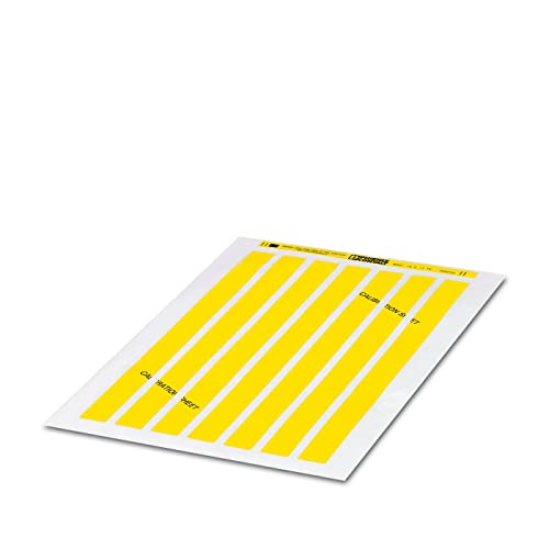 PHOENIX 824230 - Gewebeetikettenbogen,bestellbar:bogenweise,gelb,beschriftet nach Kundenangaben,Schriftfeldgröße:19 x 11 mm,Anzahl der Einzels:198,1 stu von PHOENIX