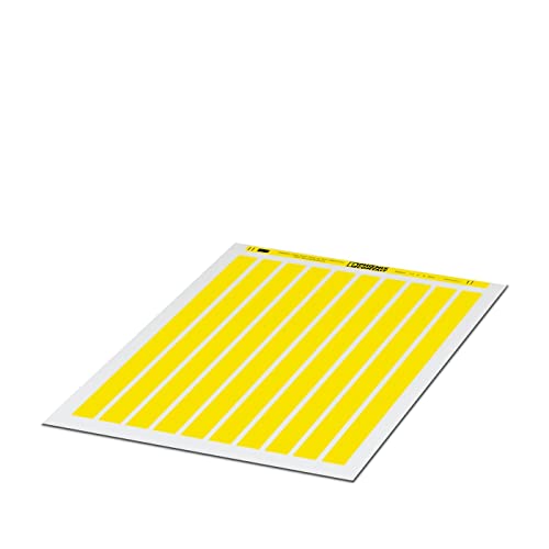 PHOENIX 824240 - Etikettenbogen DIN-A4,bestellbar:bogenweise,gelb,beschriftet nach Kundenangaben,Schriftfeldgröße:15 x 9 mm,Anzahl der Einzels:290,1 stu von PHOENIX