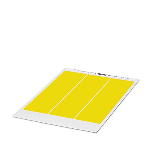 PHOENIX 824246 - Etikettenbogen DIN-A4,bestellbar:bogenweise,gelb,beschriftet nach Kundenangaben,Schriftfeldgröße:19 x 11 mm,Anzahl der Einzels:168,1 stu von PHOENIX