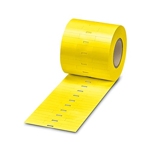 PHOENIX 824384 - Einsteckschild,gelb,beschriftet nach Kundenangaben,Montageart:einschieben,Kabeldurchmesserbereich:10 ... 25 mm,Schriftfeldgröße:29 x 8 mm,1 stu von PHOENIX