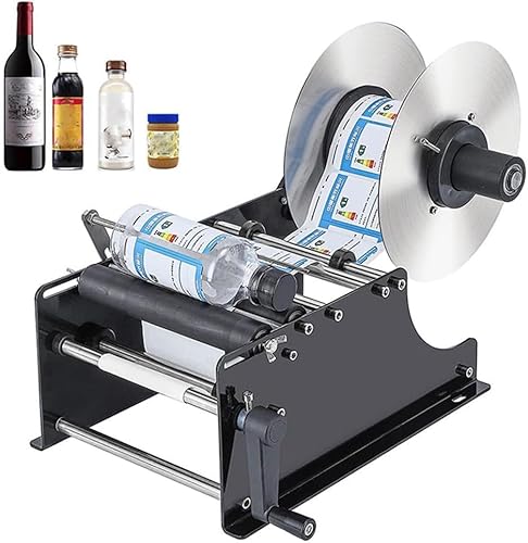 PHOLK Manuelle Rundflaschen-Etikettiermaschine, Verstellbarer Halbautomatischer Etikettenapplikator, Selbstklebende Etikettiermaschine, 30 Stück/min Für Breite 10–110 Mm Länge PHOLK Manuelle Rundflaschen-Etikettiermaschine, Verstellbarer Halbautomatischer Etikettenapplikator, Selbstklebende Etikettiermaschine, 30 Stück/min Für Breite 10–110 Mm Länge von PHOLK