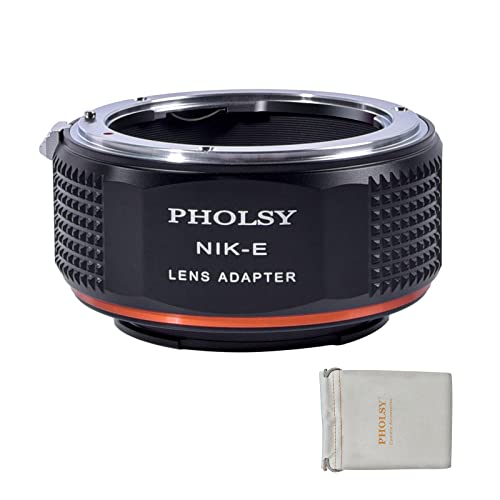 PHOLSY Kompatibel mit Nikon F auf Sony E Objektivadapter für Nikkor AI/F/AIS/AF/AF-I/AF-S Objektiv und Sony E Kameragehäuse a7 a6000 a6300 a6500 a5000 a5100 NEX 7/6/5, 5N 3N a9ii a7S iii von PHOLSY
