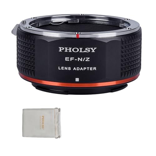 PHOLSY Manueller Objektivadapter: Kompatibel mit Canon EF (EF-S) Objektiv und Nikon Z Kameragehäuse von PHOLSY