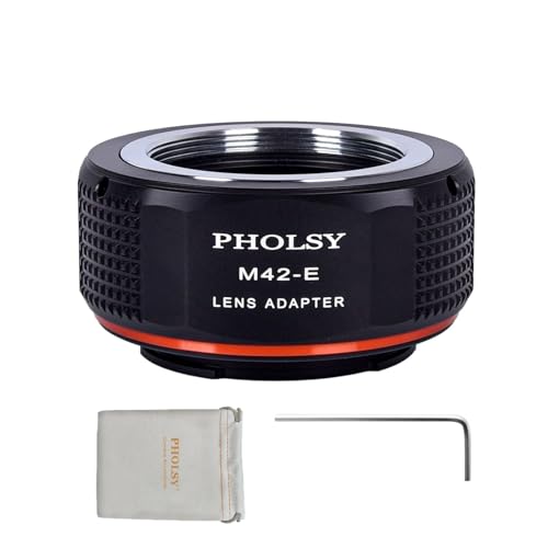 PHOLSY Manueller Objektivadapter: Kompatibel mit M42 Objektiv und Sony E (NEX) Kameragehäuse von PHOLSY