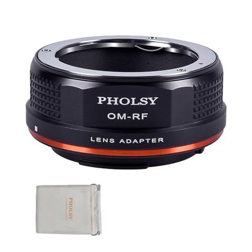 PHOLSY Manueller Objektivadapter: Kompatibel mit Olympus OM Objektiv und Canon RF (EOS R-Type) Kameragehäuse von PHOLSY