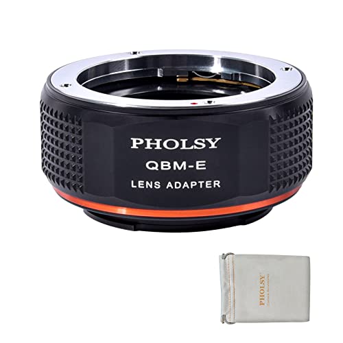 PHOLSY Objektivadapter Kompatibel mit Rollei SL35 (QBM) Rolleinar Objektiv auf Sony E Kameragehäuse a7 a6000 a6300 a6500 a5000 a5100 NEX 7/6/5, NEX 5N 3N, a9 ii, a7S iii ii, a7R a7C, QBM auf Sony E von PHOLSY