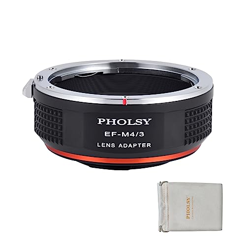 PHOLSY Objektivadapter Manueller Fokus EF auf MFT Kompatibel mit Canon EF EF-S Objektiv auf M4/3 Micro 4/3 Micro Four Thirds MFT Kameragehäuse Kompatibel mit Olympus Panasonic Lumix Kameras EF-M4/3 PHOLSY Objektivadapter Manueller Fokus EF auf MFT Kompatibel mit Canon EF EF-S Objektiv auf M4/3 Micro 4/3 Micro Four Thirds MFT Kameragehäuse Kompatibel mit Olympus Panasonic Lumix Kameras EF-M4/3 von PHOLSY