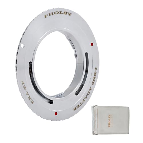 PHOLSY Objektivadapter Manueller Fokus Kompatibel mit Exakta (Nicht Kompatibel mit Topcon) Mount Objektiv auf Canon EOS EF EF-S Mount Kameragehäuse, Exakta auf EF, Exakta auf EOS von PHOLSY