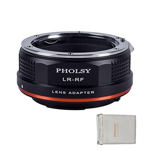 PHOLSY Objektivadapter Manueller Fokus Kompatibel mit Leica R Mount Objektiv auf Canon EOS RF Mount Kameragehäuse, Leica R auf RF von PHOLSY