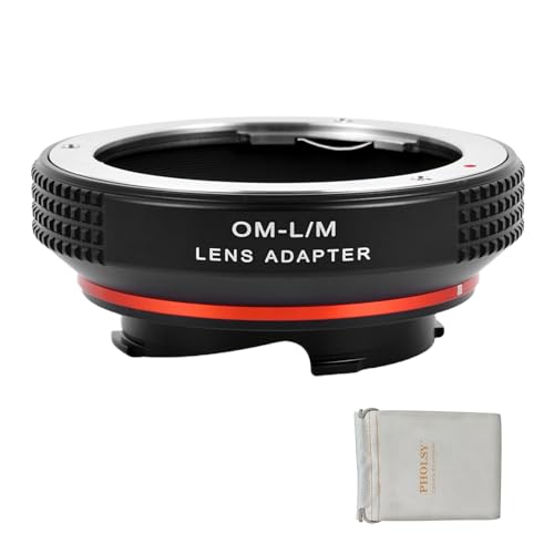PHOLSY Objektivadapter mit 6-Bit Coding Kompatibel mit Olympus Zuiko OM Objektivs und Leica M Mount Kameragehäuse OM auf Leica M von PHOLSY