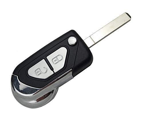 PHONILLICO Autoschlüssel Ersatz Fernbedienung Schlüssel Für Cle Citroen DS3 C3 C4 C5 Schlüsselanhänger Flip mit 2 Tasten Klinge von PHONILLICO
