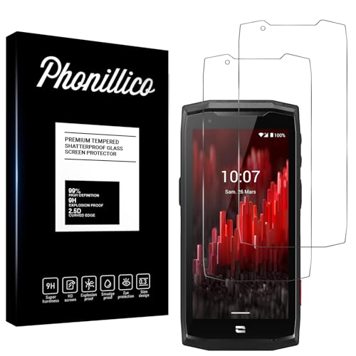 PHONILLICO Hartglas Displayschutz für Crosscall Core M5 [Pack 4] Displayschutzfolie von PHONILLICO