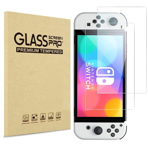 PHONILLICO Hartglas Kompatibel mit Nintendo Switch OLED [2 Stück] Schutzfolie Panzer Glas Displayschutz von PHONILLICO