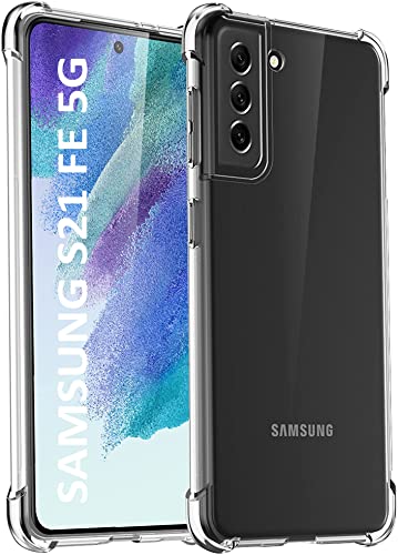 PHONILLICO Hülle für Samsung Galaxy S21 FE 5G - Flexible Silikon Handyhülle mit TPU Bumper Stoßfeste Schutzhülle von PHONILLICO