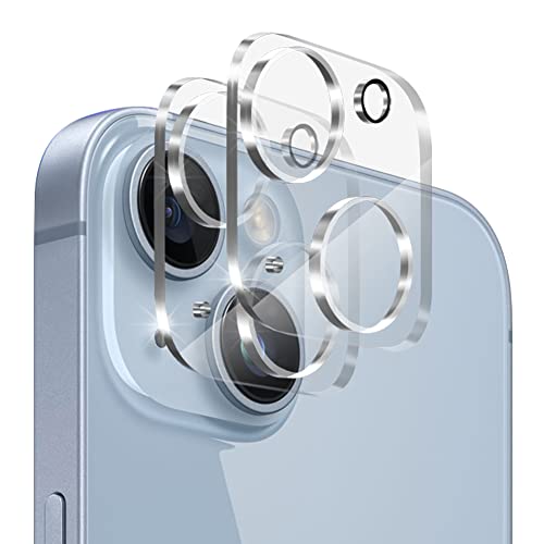 PHONILLICO Kameraschutz für iPhone 14 / iPhone 14 Plus [2 Stück] Hartglas-Linse Rückkamera Schutzfolie Anti-Kratzer von PHONILLICO
