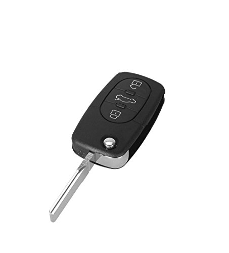 PHONILLICO Schlüssel für Audi A3 8p S3 A4 8e b6 8h S4 A2 8z A6 4b S6 RS6 A8 4d TT 8n | 3 Tasten | Fernbedienung Autoschlüssel von PHONILLICO