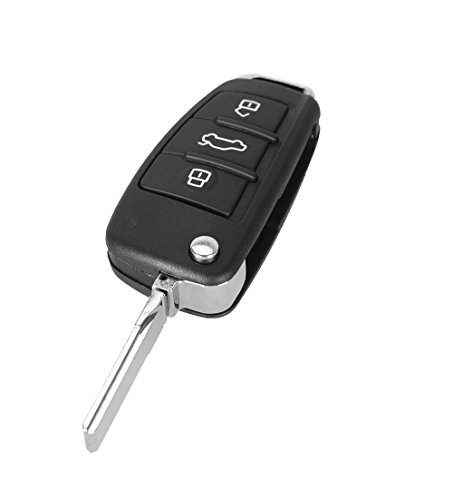 Schlüssel für Audi A1 A3 A4 A6 Q3 Q7 R8 RS4 S3 S4 S6 TT | 3 Tasten | Fernbedienung Autoschlüssel von PHONILLICO