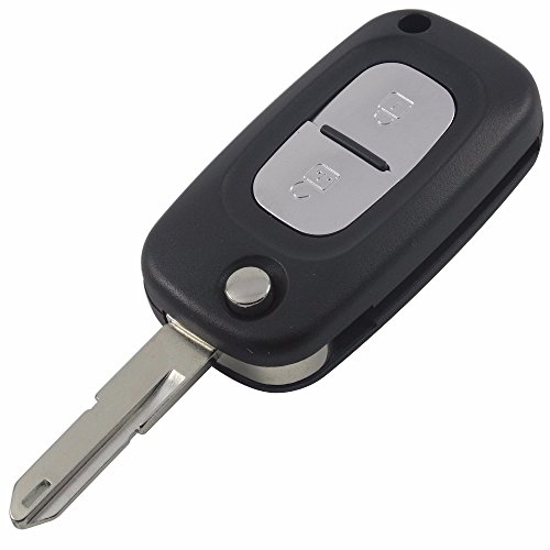 Schlüssel für Renault Clio Kangoo Master Clio Modus Trafic Twingo Wind | 2 Tasten | Modell mit Batterie Schlitz | Fernbedienung von PHONILLICO