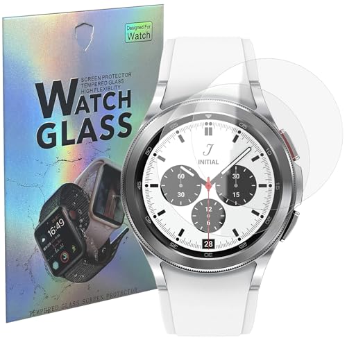 Schutzfolie für Samsung Galaxy Watch 4 Classic 42 mm [2 Stück] [Durchmesser 30.5mm] Schutzglas Hartglas Panzerglas Displayschutzfolie Panzerglasfolie PHONILLICO von PHONILLICO
