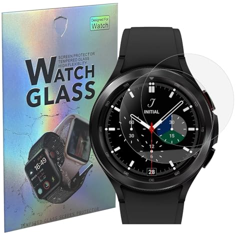 Schutzfolie für Samsung Galaxy Watch 4 Classic 46 mm [2 Stück] [Durchmesser 34.5mm] Schutzglas Hartglas Panzerglas Displayschutzfolie Panzerglasfolie PHONILLICO von PHONILLICO