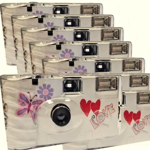 8X 1A PHOTO PORST Einwegkamera Edition Butterfly, Schmetterling, mit Blitz, Batterien und Film (8er Pack, je 27 Aufnahmen) von PHOTO PORST