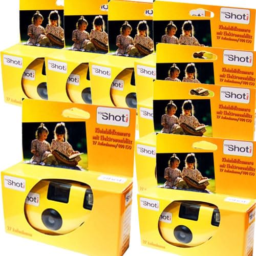 8X Photo PORST Einwegkamera Edition Topshot in gelb/Hochzeitskamera/Partykamera (je 27 Aufnahmen, 8er Pack) von PHOTO PORST