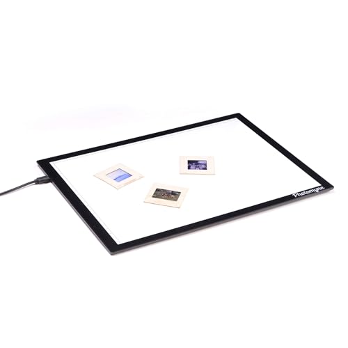 Photomyne USB-Lichtpad, ultradünn, 35,7 x 23,5 cm, zur Unterstützung von Foto- und Film-Negativ-Scannen, inkl. USB-Adapter, Schwarz von PHOTOMYNE
