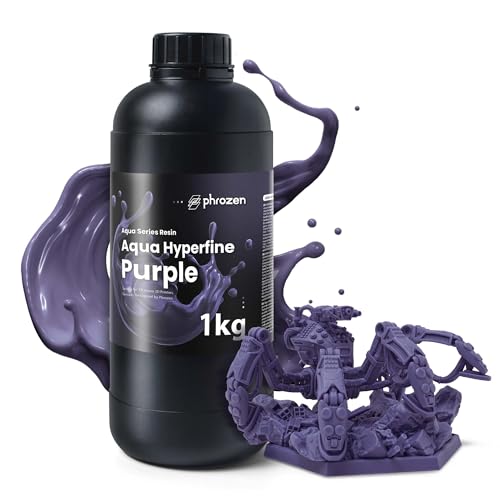 Phrozen Aqua Hyperfine-Purple | 3D Drucker Resin für LCD 3D Printer mit 12K+ Auflösung | 405nm Standard Photopolymer Druck Harz | Hohe Präzision, Stabile Druckqualität - Lila (1kg) von PHROZEN