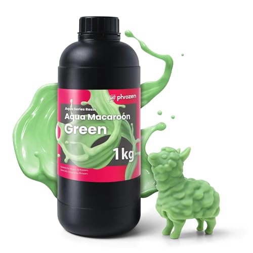 Phrozen Aqua Macaroon-Green | 3D Drucker Resin für SLA/DLP/LCD 3D Printer | 405nm Standard Photopolymer Druck Harz | Stabile Druckqualität, Schnelle Aushärtung - Grün (1kg) von PHROZEN