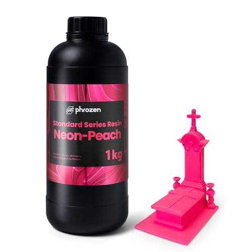 Phrozen Neon Resin für 3D Drucker | 405nm SLA/DLP/LCD 3D Printer UV Photopolymer | Fluoreszierende Farbe für Resin Kunst, Halloween-, Weihnachtsdeko | Peach (1kg) von PHROZEN