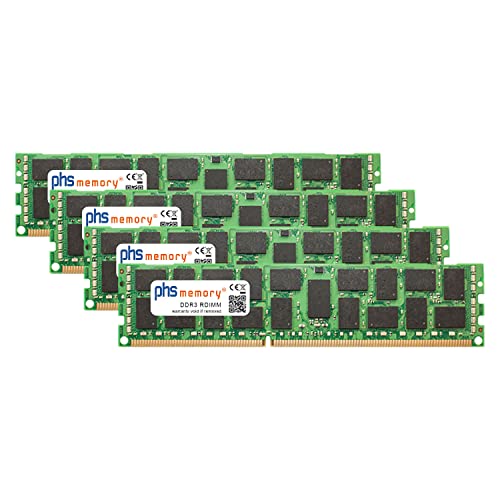 128GB (4x32GB) Kit RAM Speicher kompatibel mit Supermicro H8QGL-iF DDR3 RDIMM 1333MHz PC3L-10600R von PHS-memory