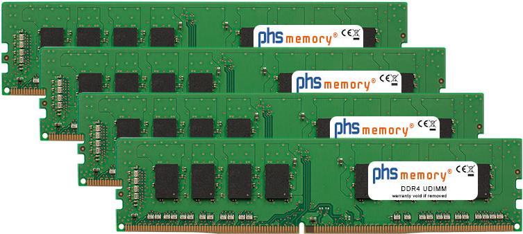 PHS-memory 128GB (4x32GB) Kit RAM Speicher für Dell Precision 3630 Tower DDR4 UDIMM 2666MHz PC4-2666V-U (SP305481) von PHS-memory